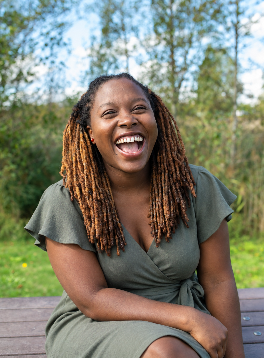 Abimbola Salami smiling outdoors